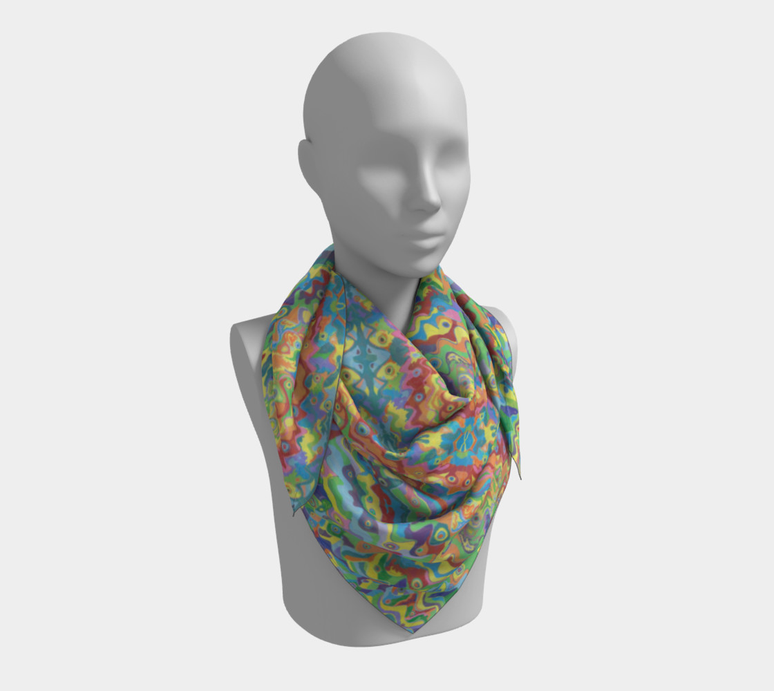 Abstract Hills Pattern Square Scarf preview #3