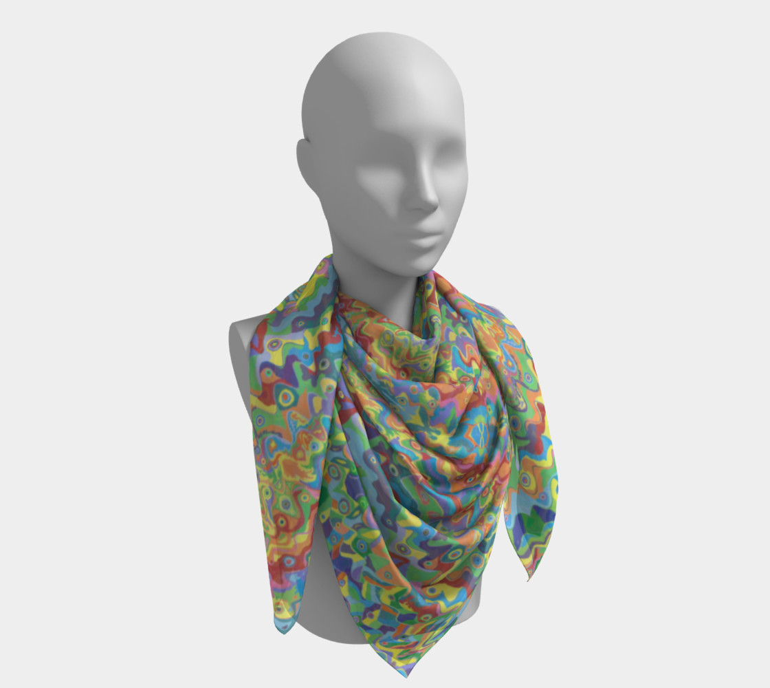 Abstract Hills Pattern Square Scarf preview #4