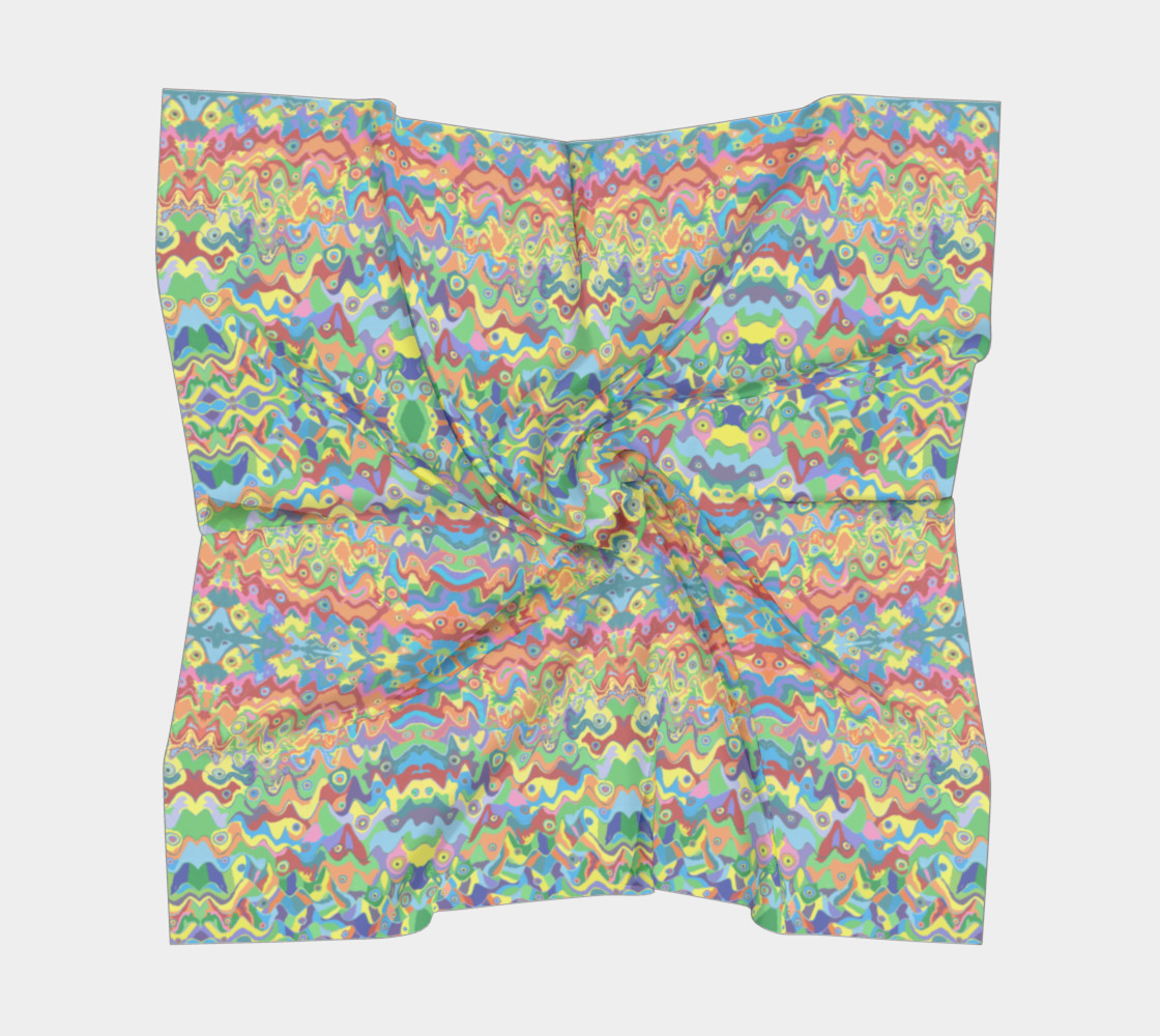Abstract Hills Pattern Square Scarf preview #5