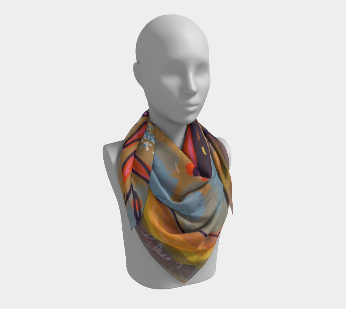 Square scarf-Bouquet 3D preview