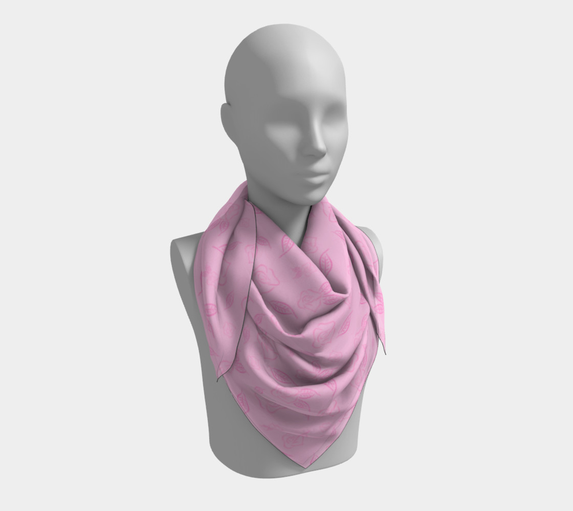 Cartoon Rose Square Scarf 3D preview