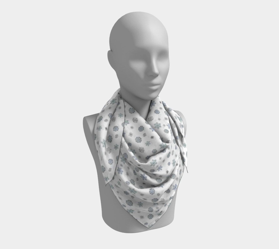 Snowflakes Square Scarf 3D preview