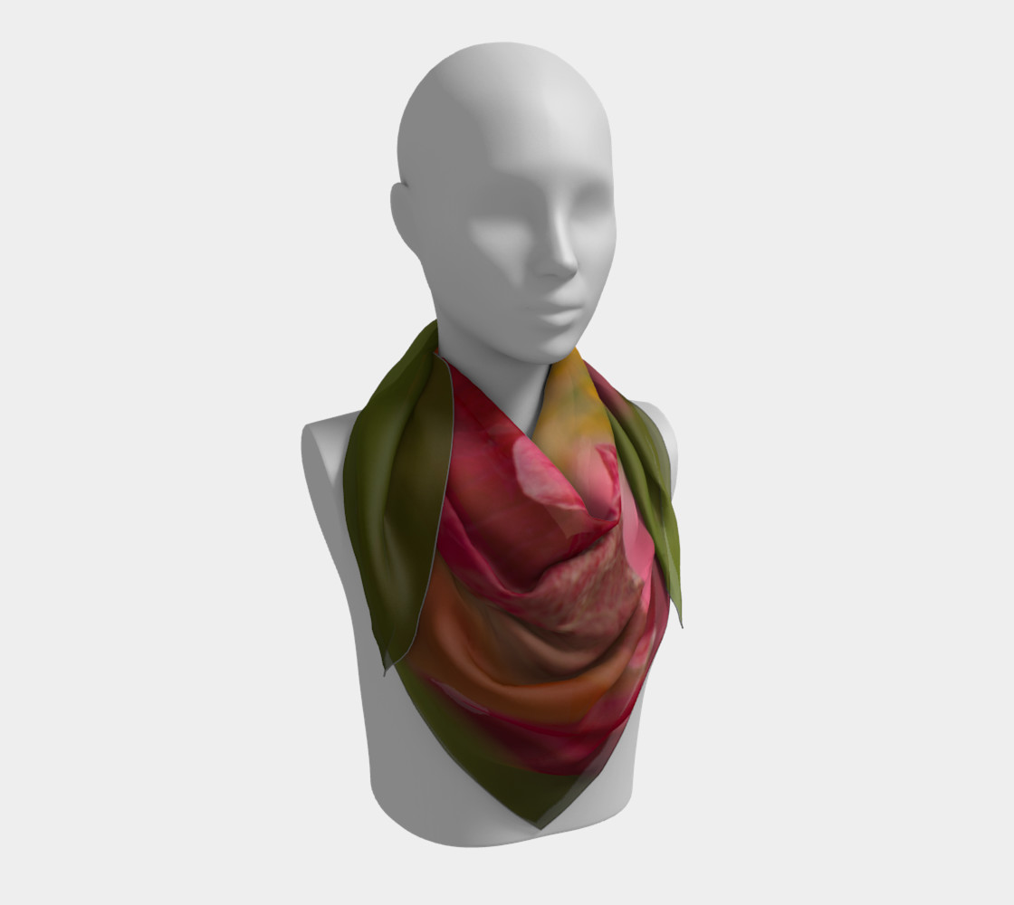 Hibiscus Square Scarf 3D preview