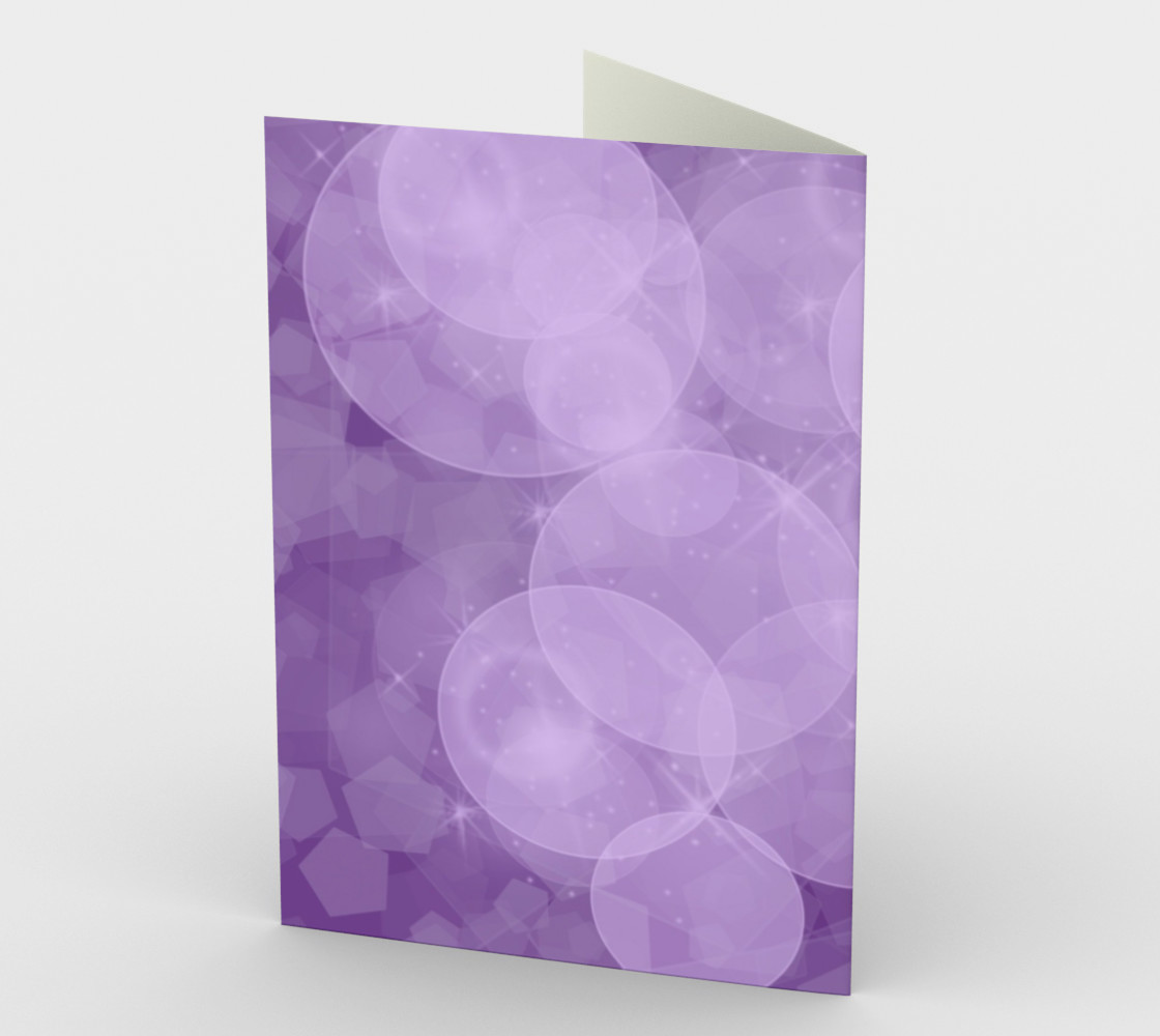 Purple Bubbles Stationary Card portrait landscape Miniature #3