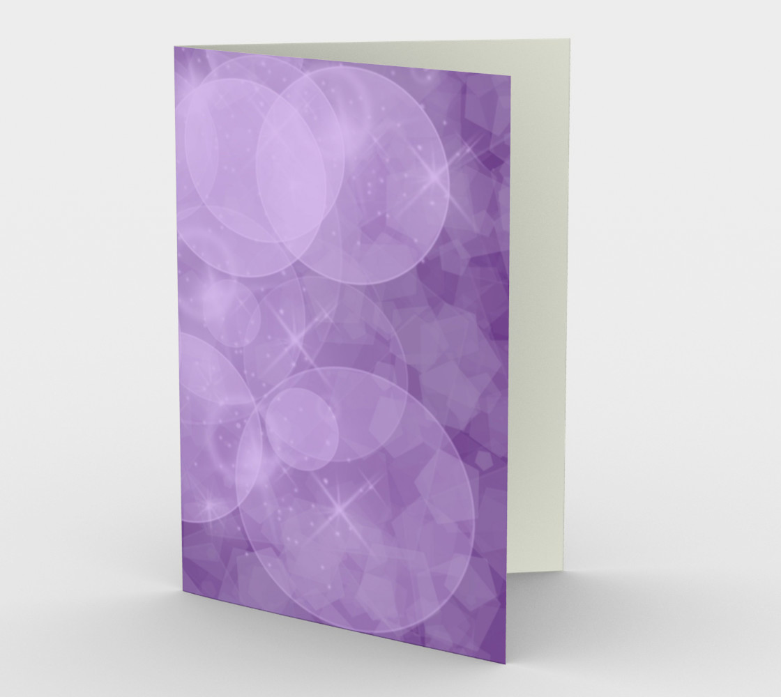 Aperçu de Purple Bubbles Stationary Card portrait landscape #1