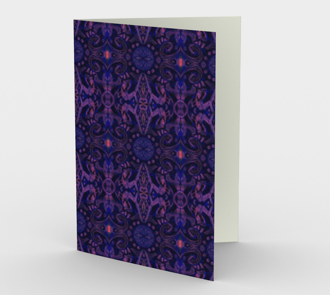 Aperçu de Curves & lotuses, abstract arabesque pattern, ultra-violet #1