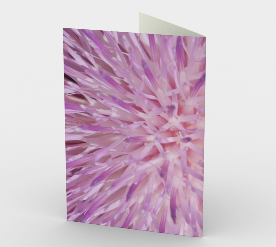Purple Bud Explosion Stationary Card portrait landscape thumbnail #3