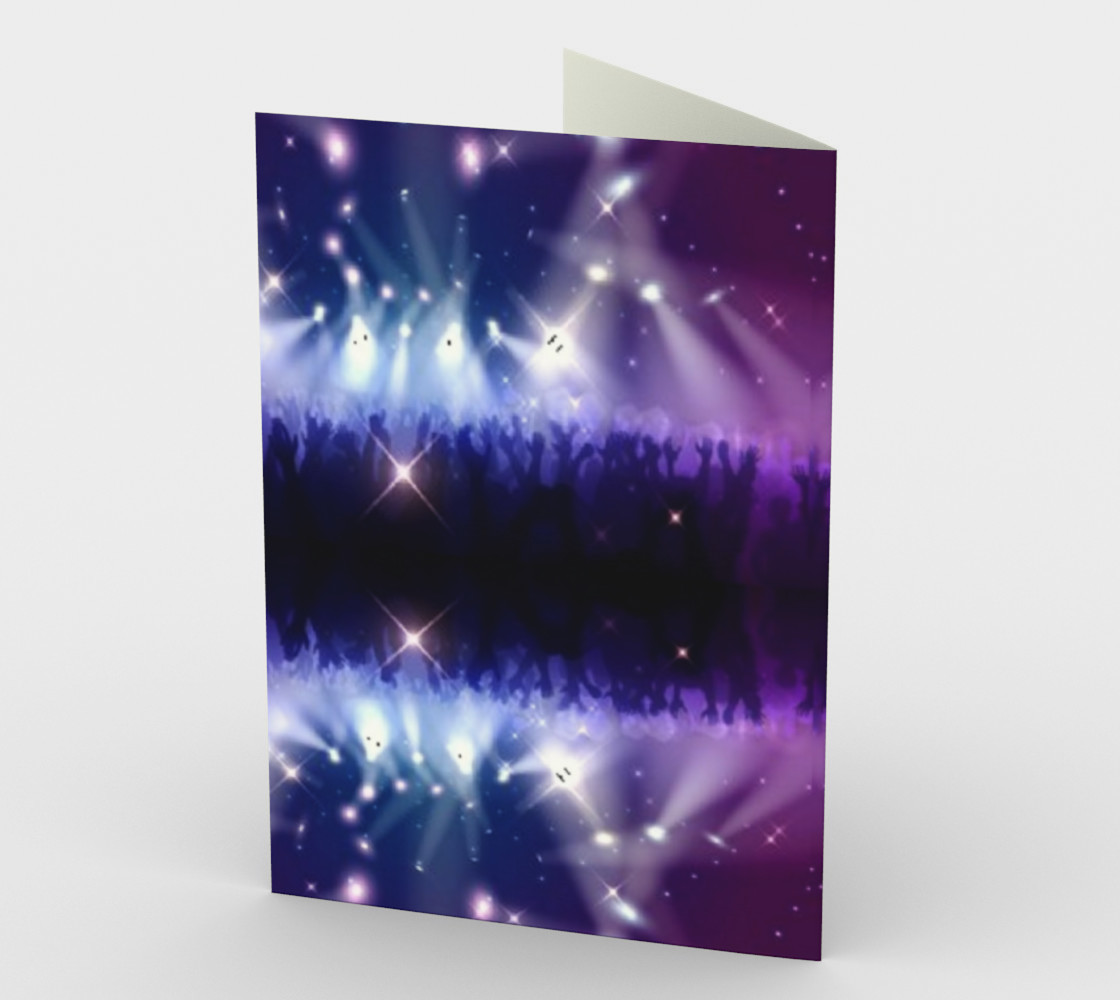 Purple and Blue Burst Stationary Card preview #2