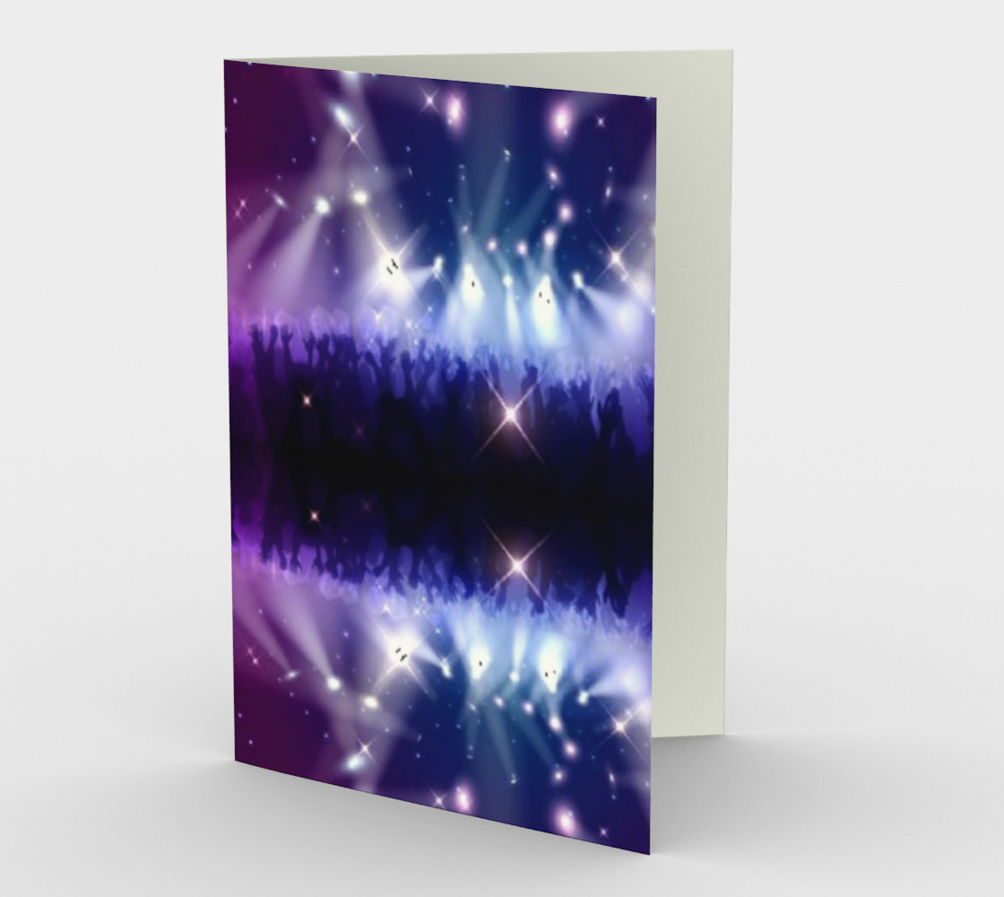 Purple and Blue Burst Stationary Card preview #1