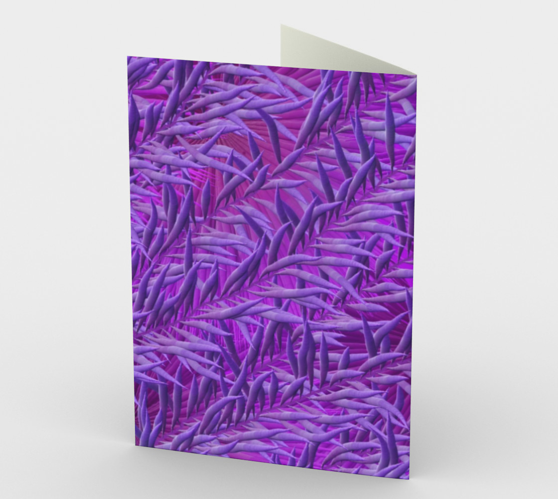 Purple Festival Sad Clown Mask Stationary greeting Card preview #2