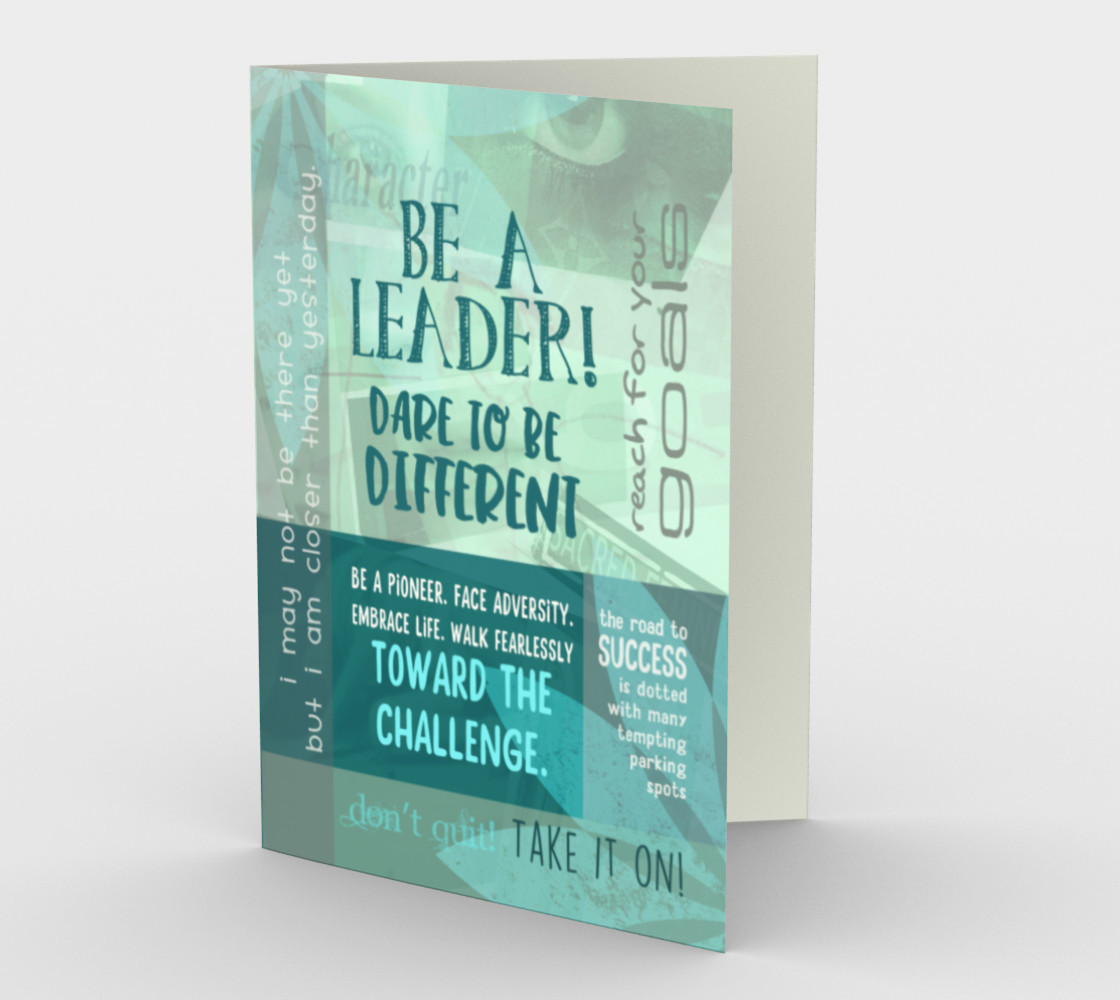 Aperçu de 0003.Be A Leader - Dare to Be Different Card by Deloresart #1