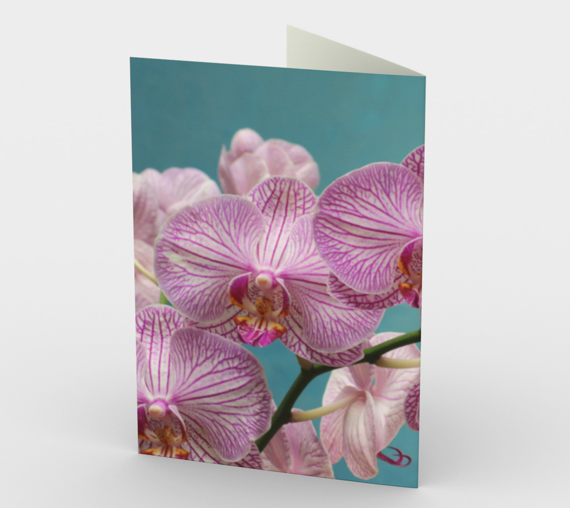 Purple Orchid Stationary greeting Card preview #2