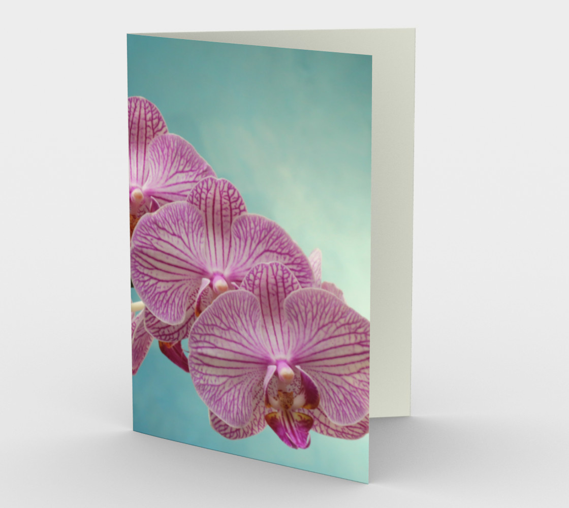 Purple Orchid Stationary greeting Card preview #1