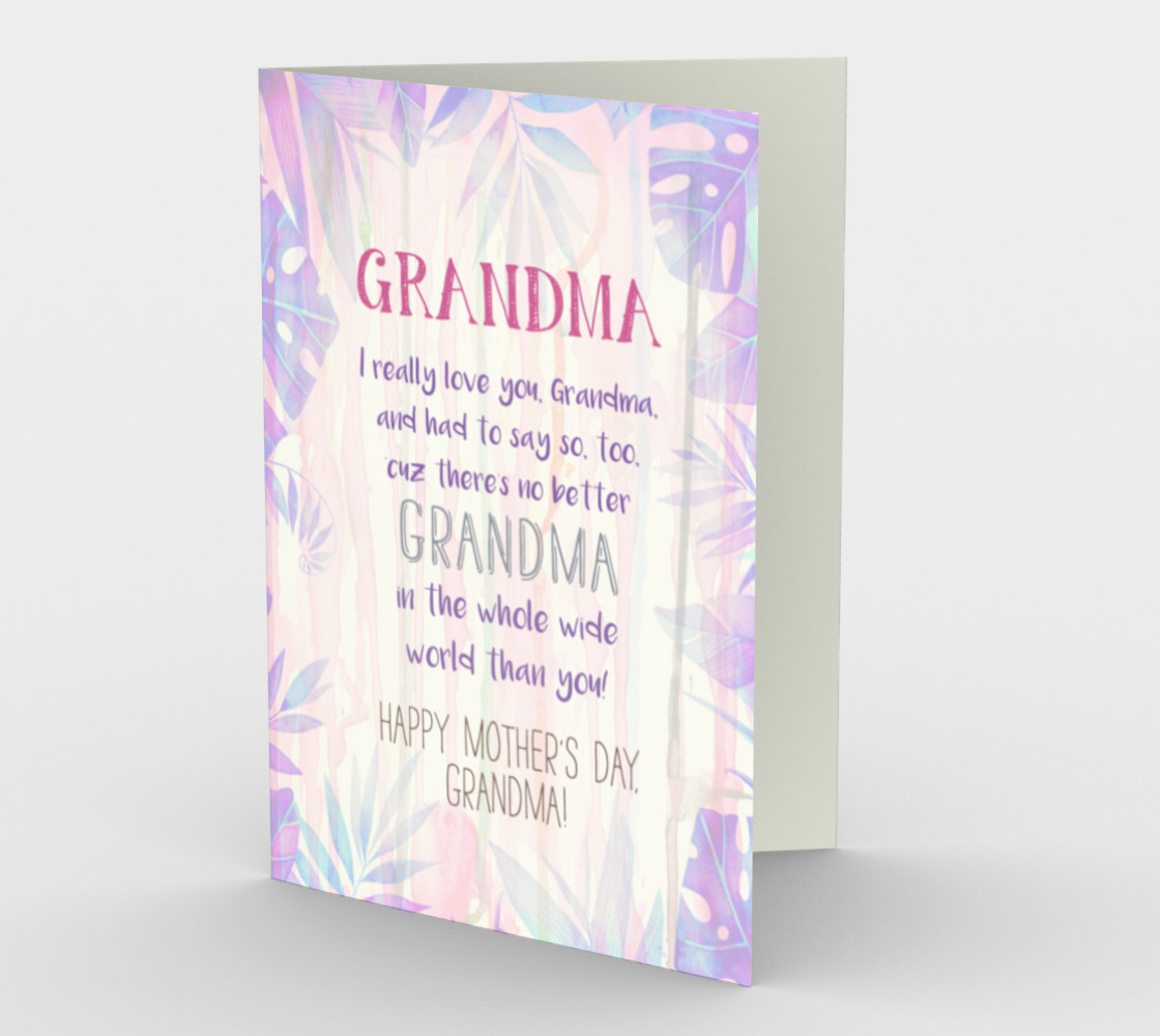 Aperçu de 1147. World's Best Grandma Card by Deloresart #1