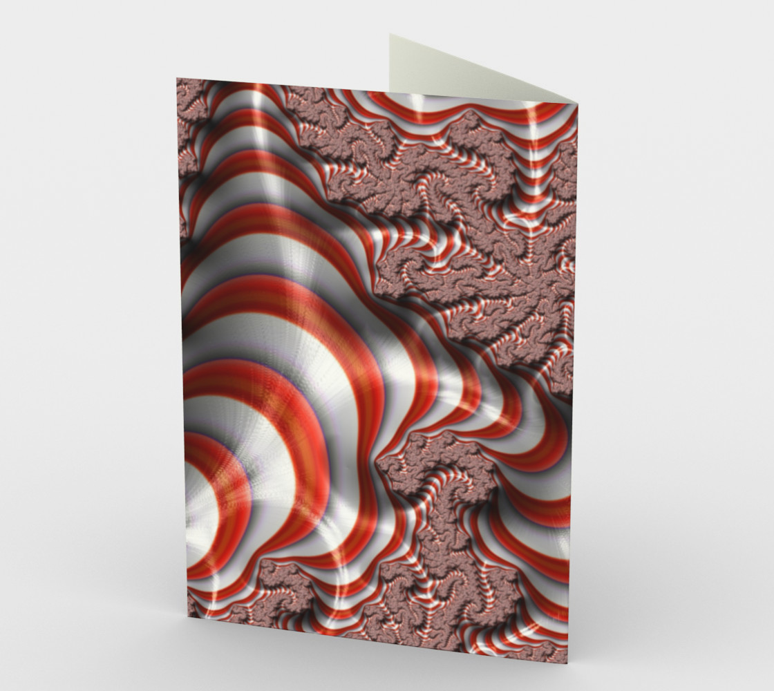 Candy Cane Fractal Stationary card preview #2
