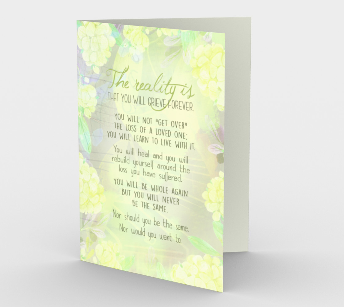 1267 Reality Is You'll Grieve Forever Stationery Card by Deloresart preview #1