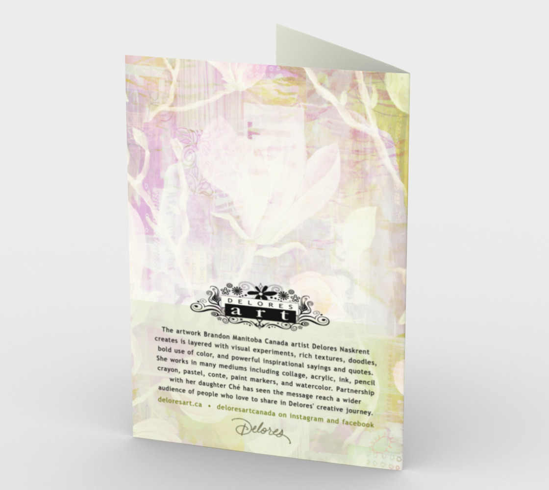 1271 Reasons To Smile Floral Stationery Card by Deloresart preview #2