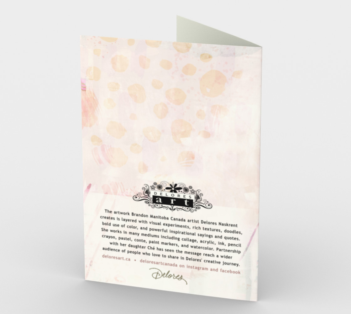1330 Life Doesn't Have to be Perfect Stationery Card by Deloresart preview #2