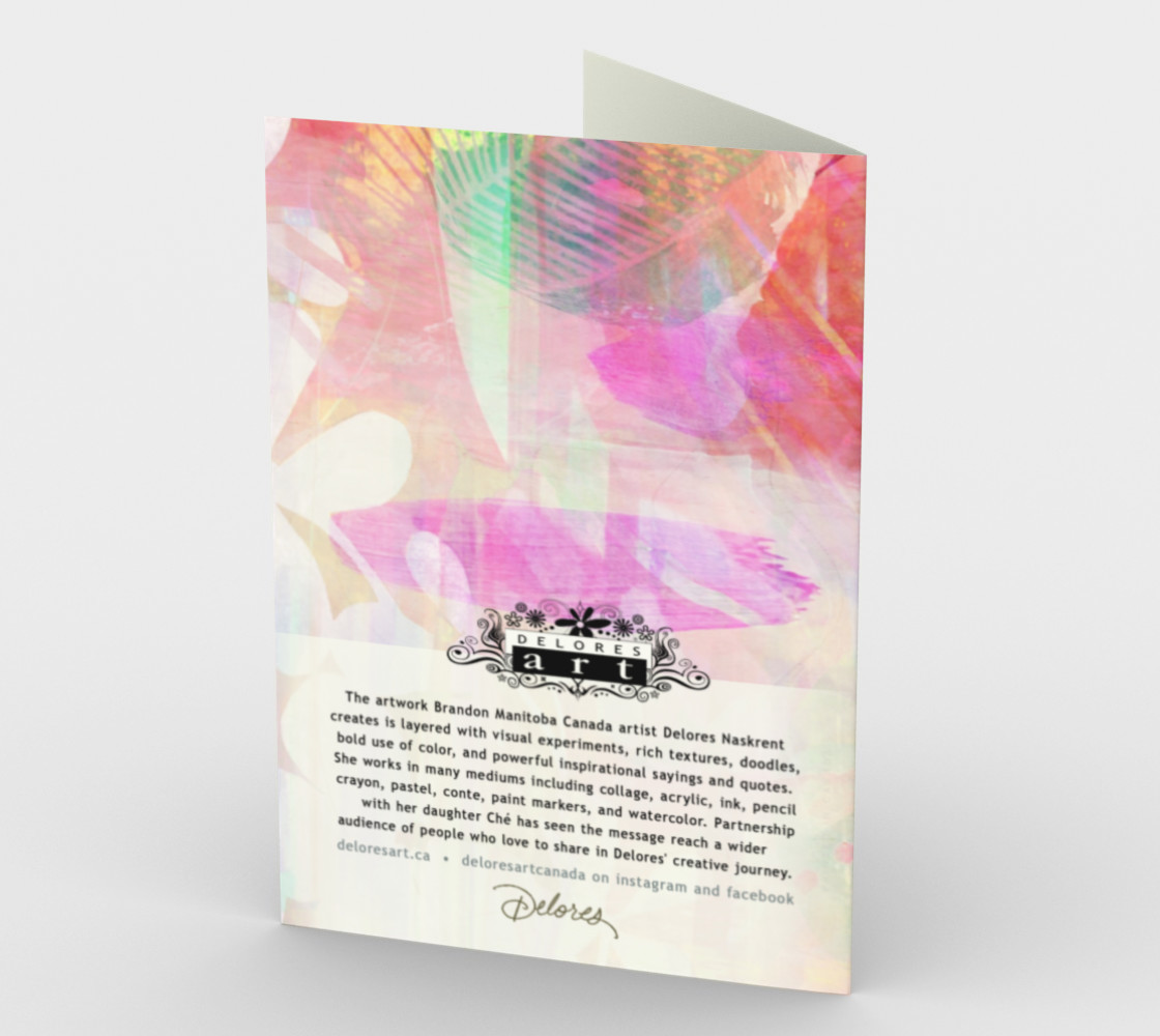 1329 Life Doesn't Have To Be Perfect Stationery Card by Deloresart preview #2