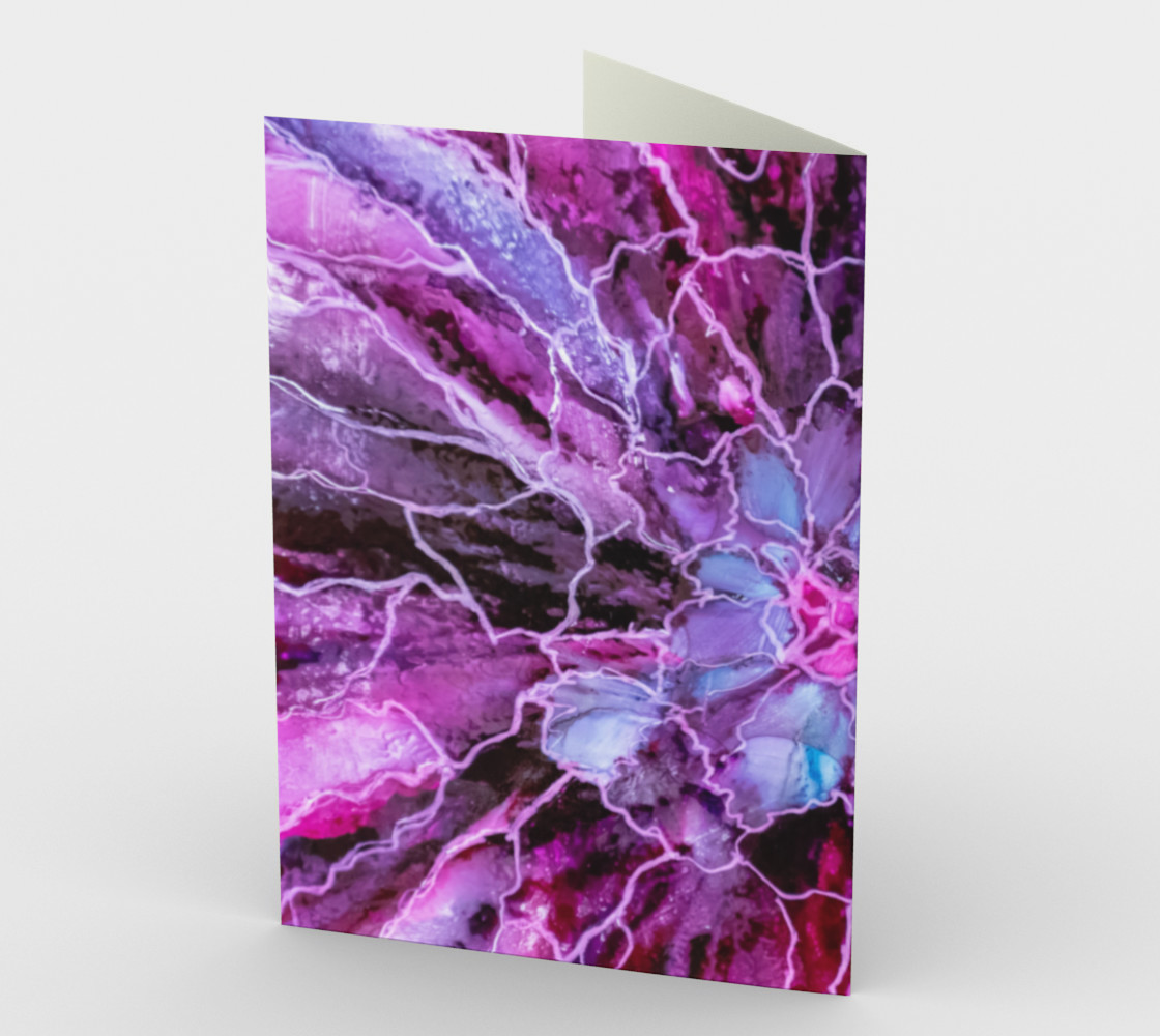 Pink & Mauve Abstract Alcohol Ink Art Bloom preview #2