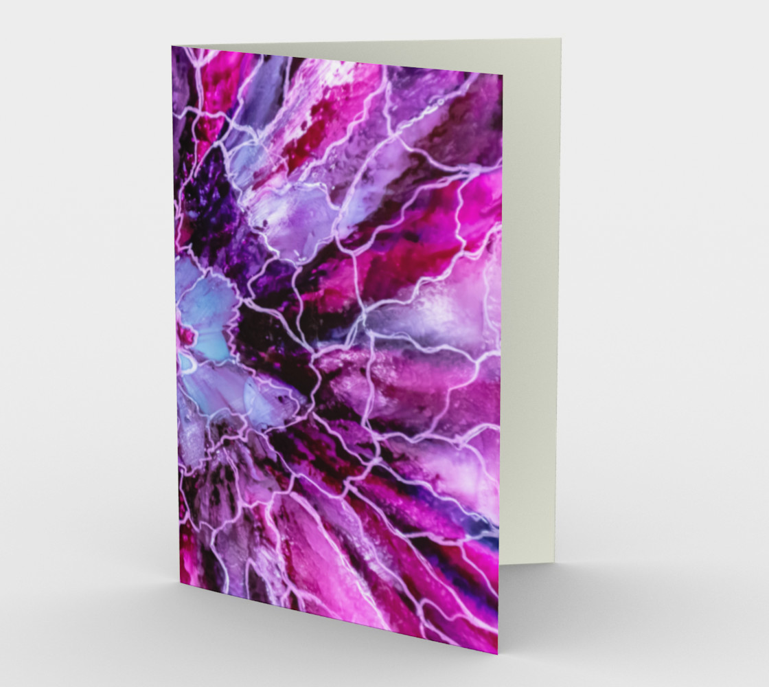 Pink & Mauve Abstract Alcohol Ink Art Bloom preview #1