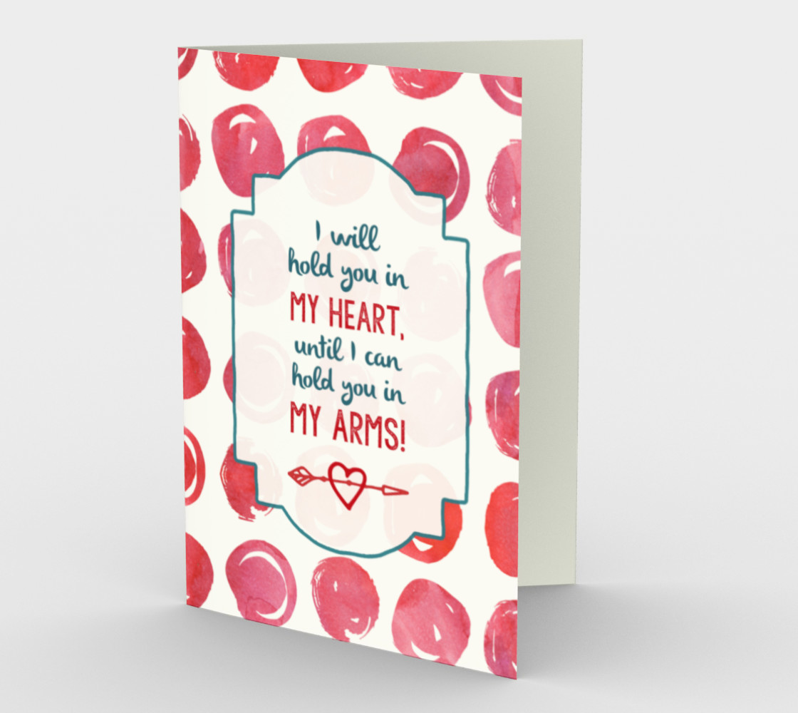 1387 I Will Hold You In My Heart Stationery Card by Deloresart preview #1