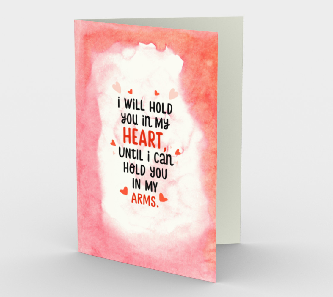 1388 I Will Hold You In My Heart Stationery Card by Deloresart preview #1