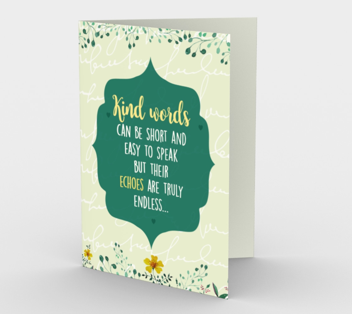 1276 Kind Words Stationery Card by Deloresart preview #1