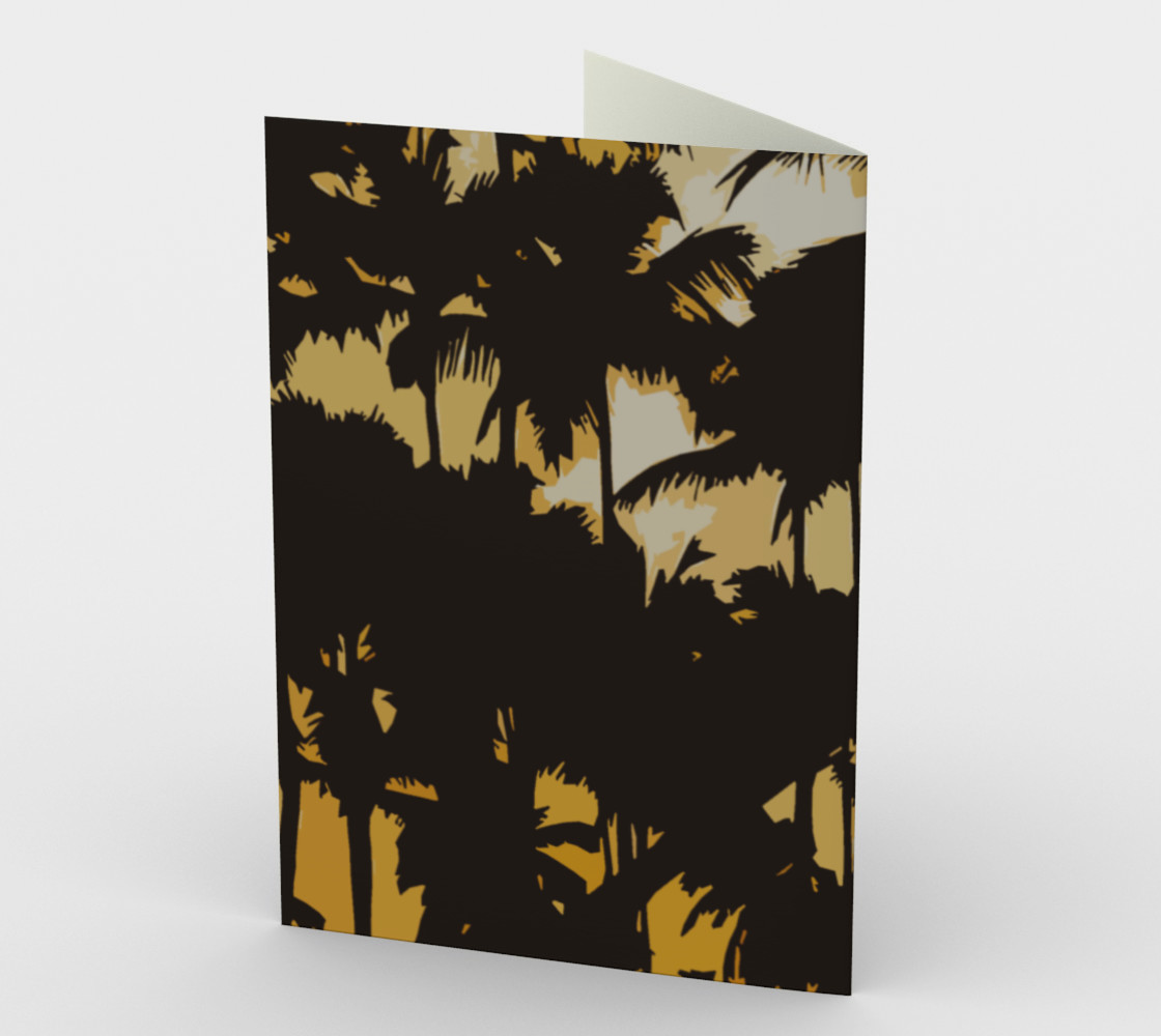 Palms at Sunset Stationary Card - Blank Inside Miniature #3