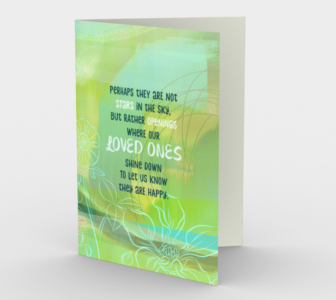 0619. Perhaps They Are Not Stars, But Loved Ones Sympathy Card by Deloresart preview #1