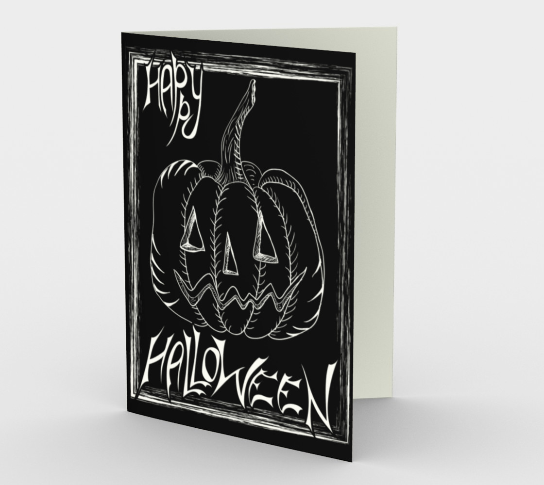 Aperçu 3D de Happy Halloween card
