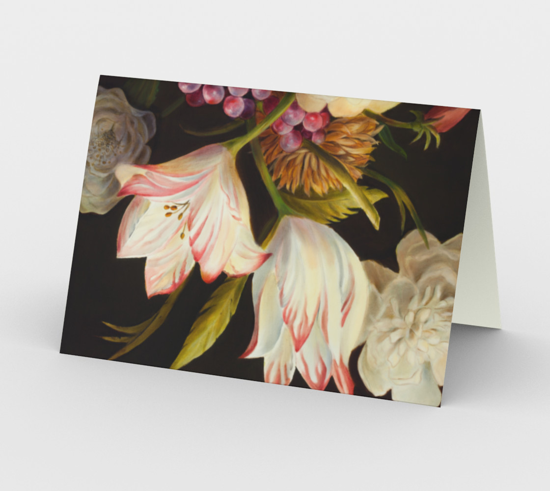 Winter Floral Stationery Card preview #2