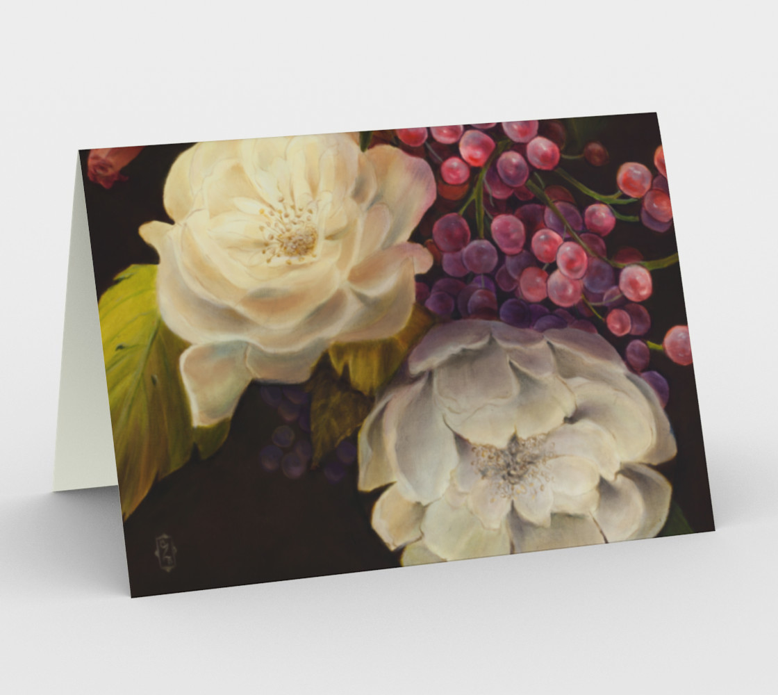 Winter Floral Stationery Card preview #1