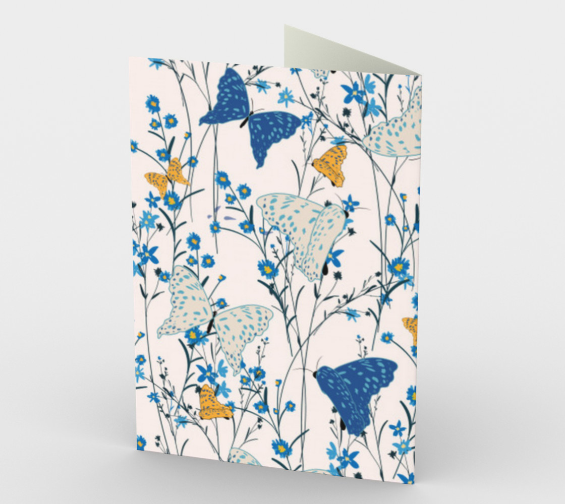 Wildflowers and Butterflies Blank Card Miniature #3