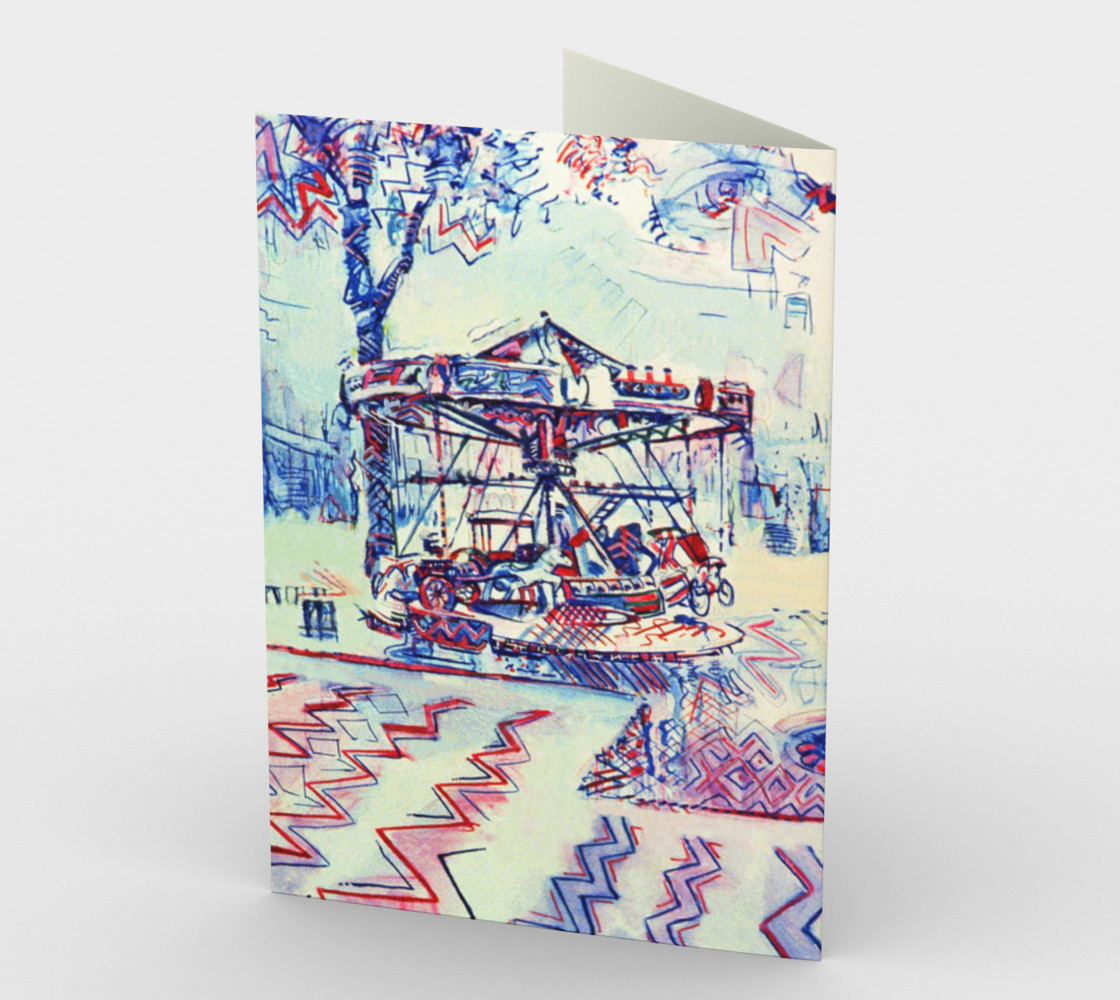 Luna Park Party Invitation (blank set of 3 w/envelopes) preview #2