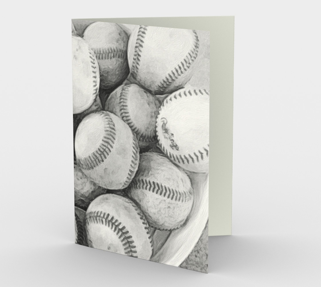 Bucket of Baseballs in Black and White preview #1
