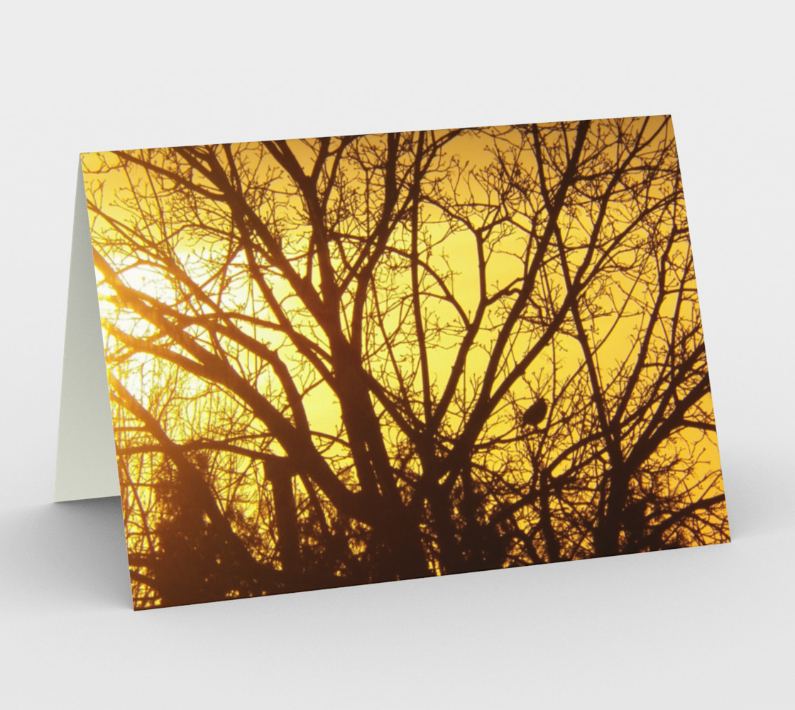 Aperçu de Silhouetted on Gold Card #1