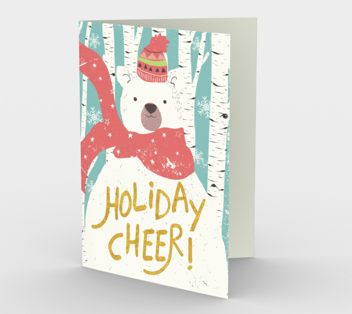 Cute Polar Bear Happy Holidays thumbnail #2