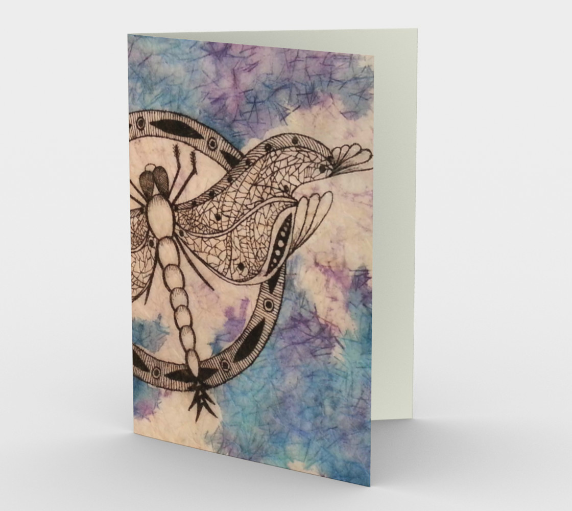 Candice Flies Home Watercolor Batik Card preview #1