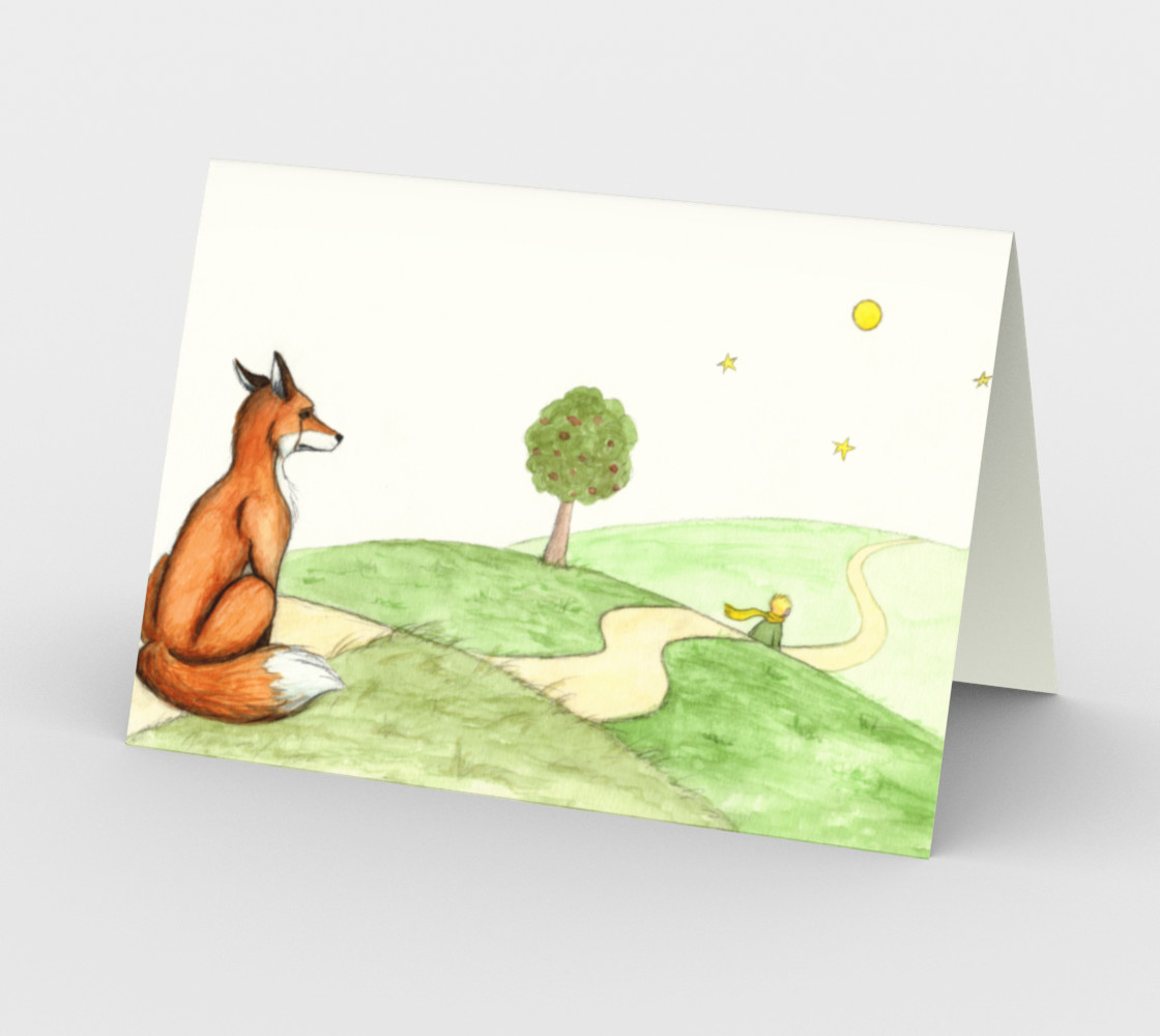 The little prince and the fox Stationery Card preview #2
