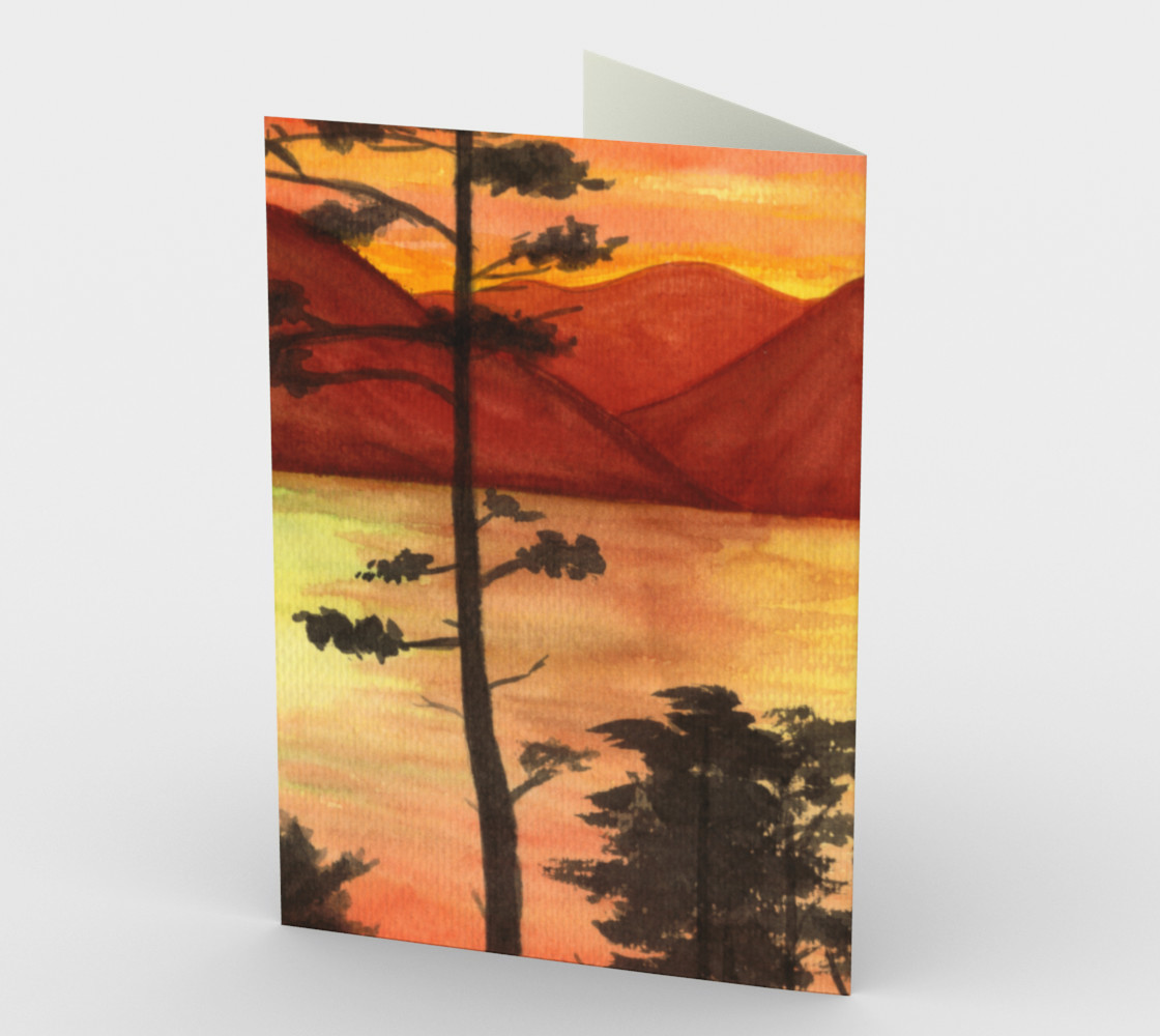 Aperçu de Sunset Stationery Card #2