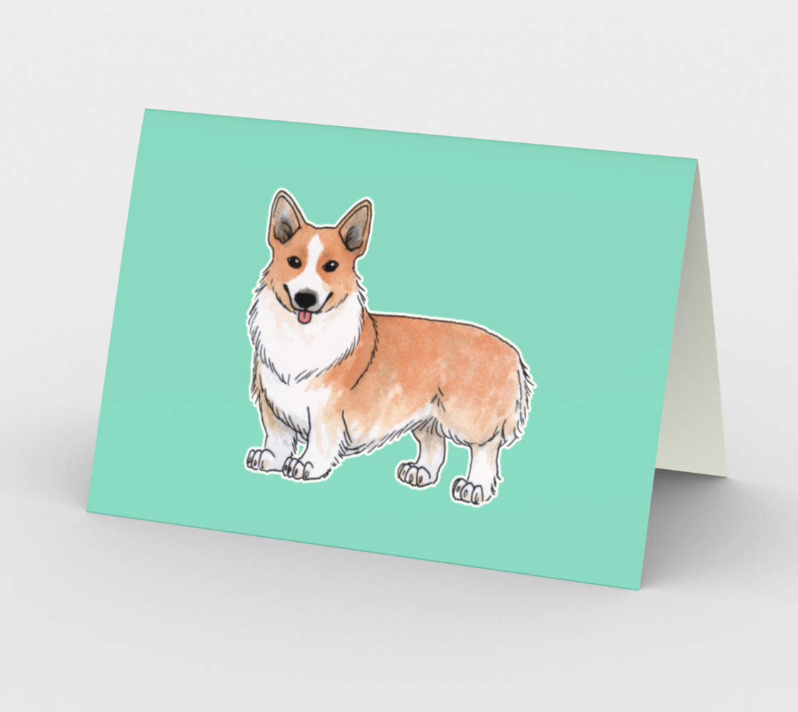 Welsh corgi dog Stationery Card preview #2