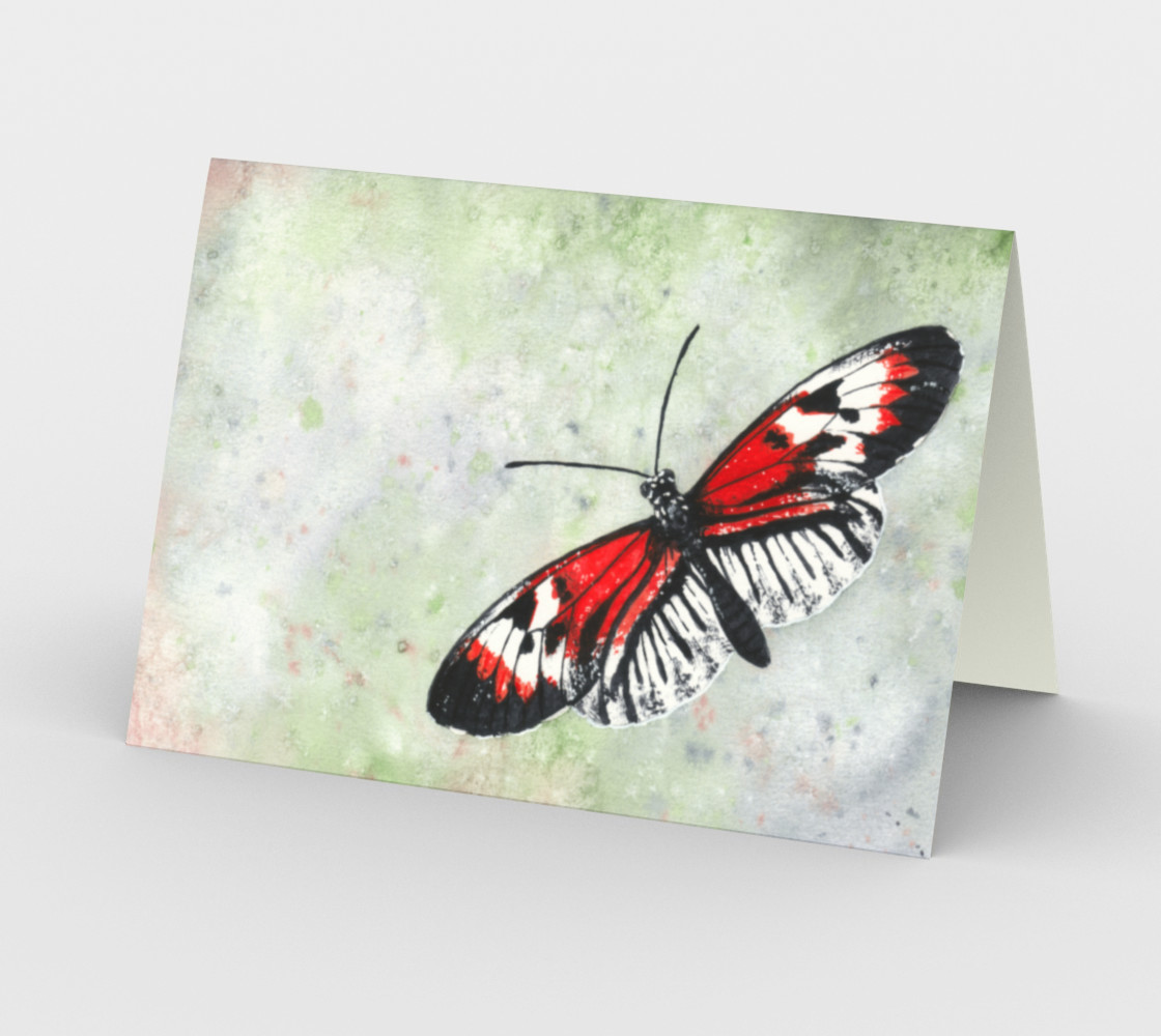 Piano key butterfly Stationery Card preview #2
