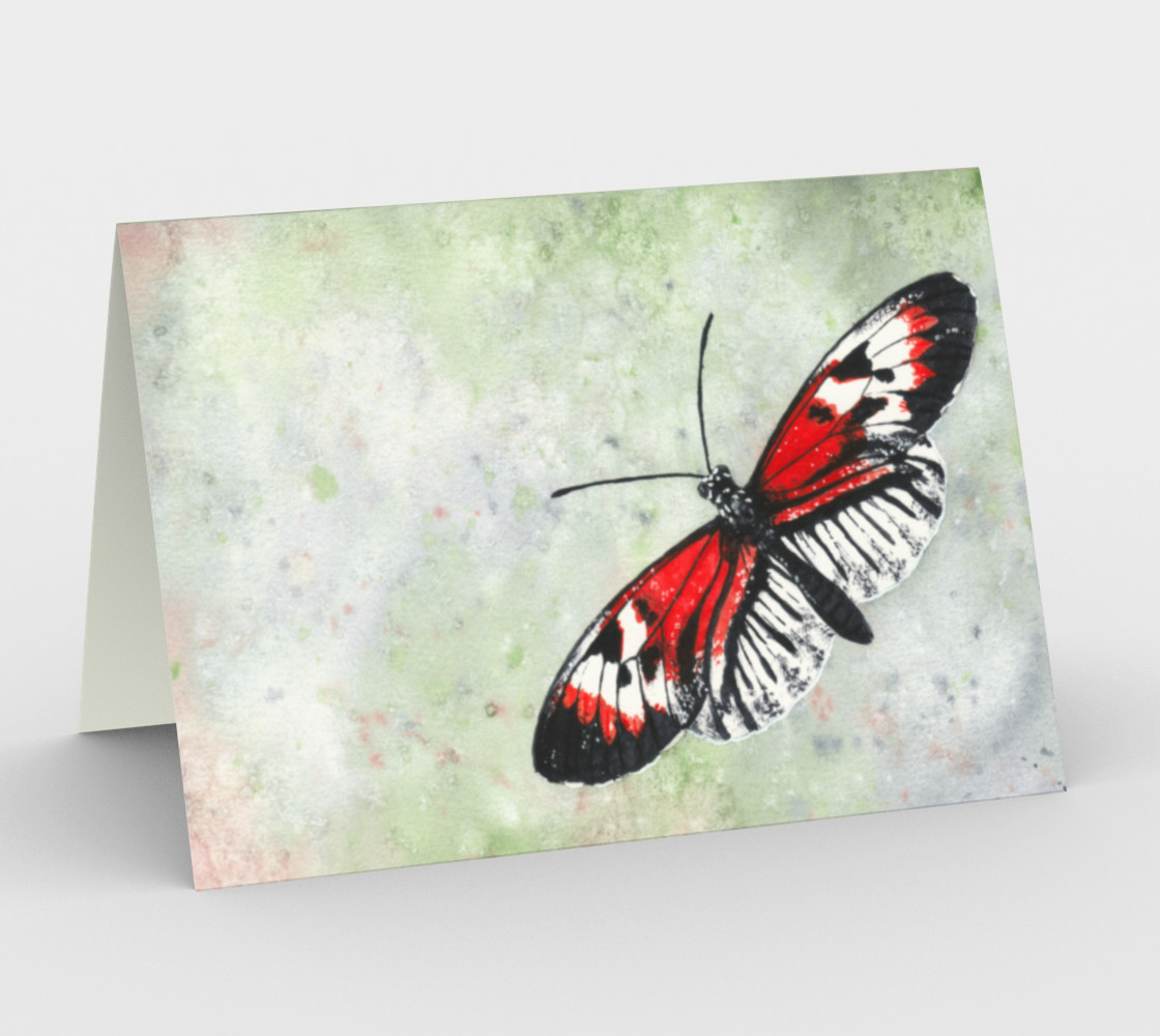 Piano key butterfly Stationery Card preview #1