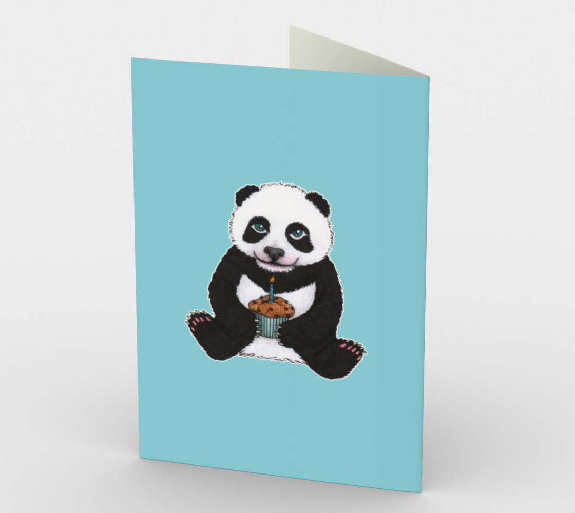 Baby panda's birthday Stationery Card preview #2