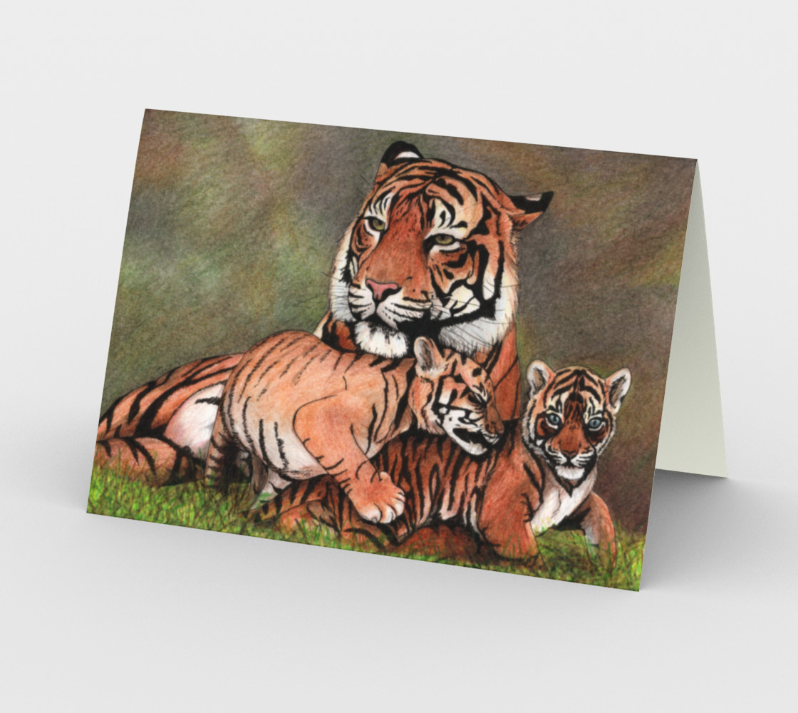 Family tigers Stationery Card preview #2
