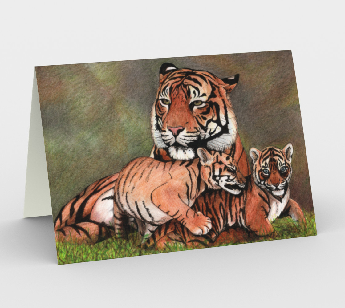 Family tigers Stationery Card preview #1