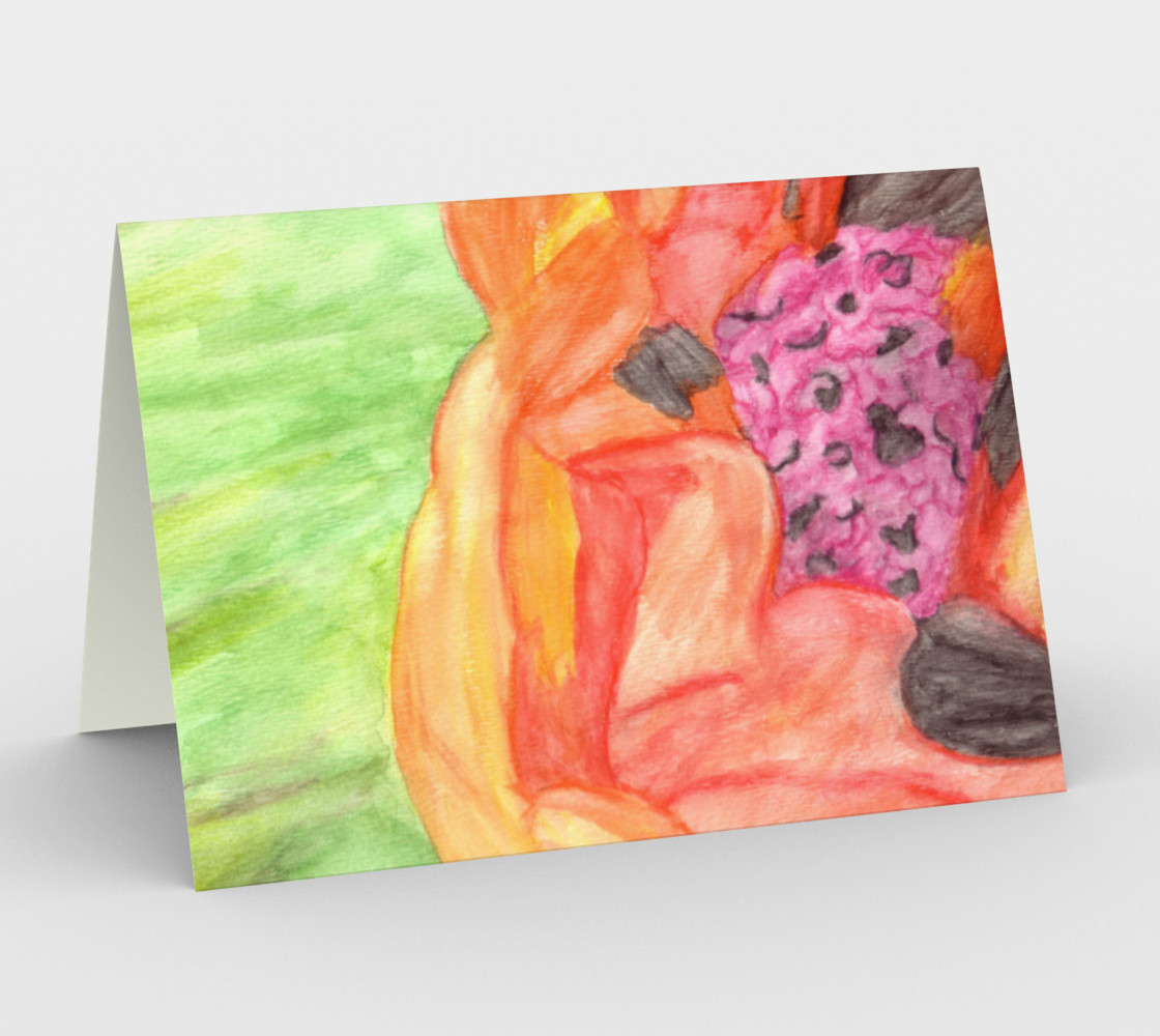Giant Orange Poppy Card preview #1