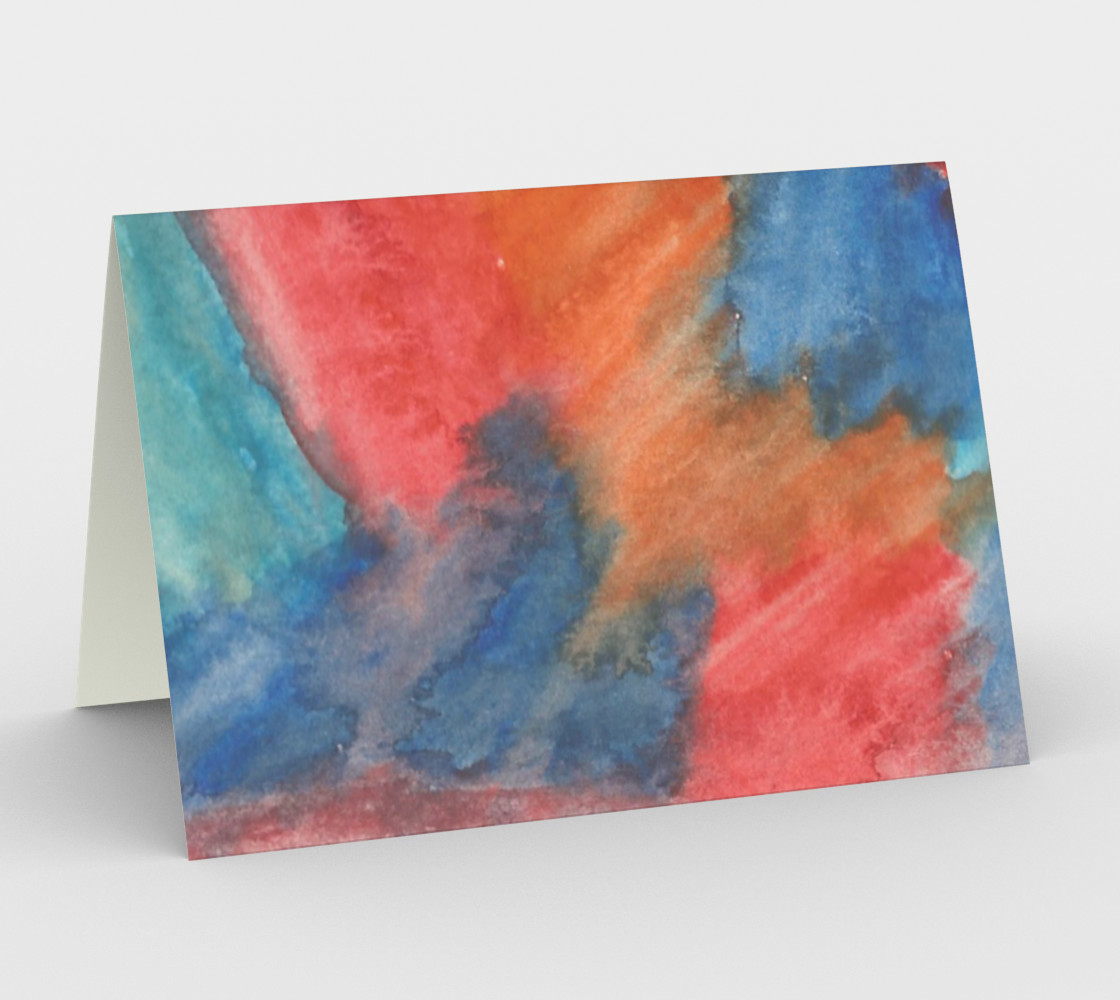 Stained Glass Brush Strokes Card preview #1