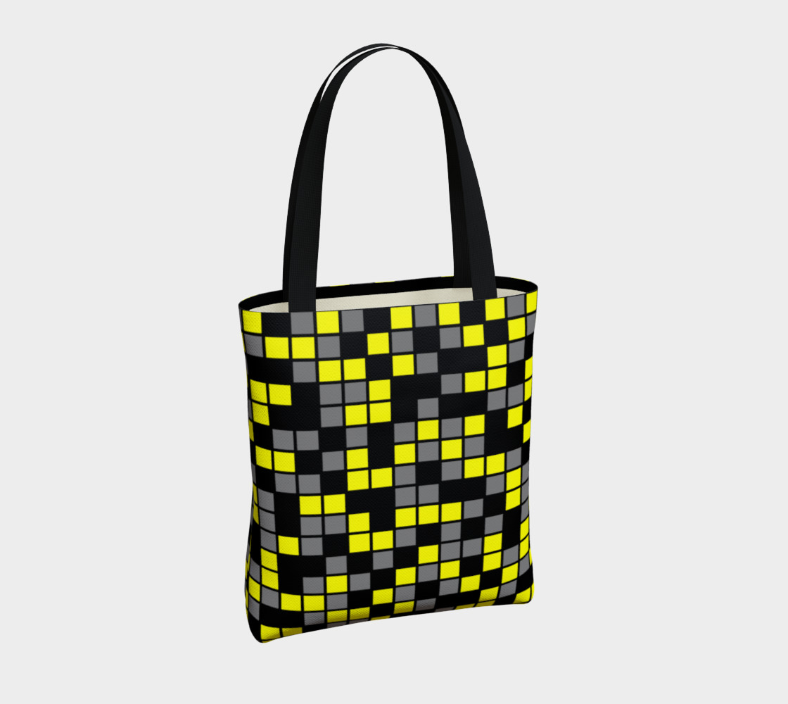 Aperçu de Yellow, Black, and Medium Grey Random Mosaic Squares #4